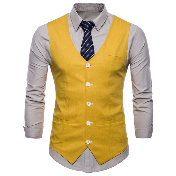 yellow suit vests