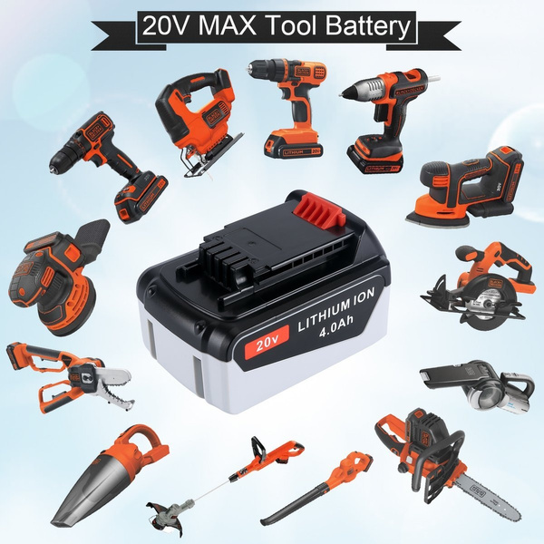 4000mAh High Capacity 20V MAX Rechargeable Power Tools Battery for ...