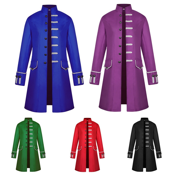 Men'S Coat Vintage Steampunk Tailcoat Jacket Gothic Victorian Frock ...