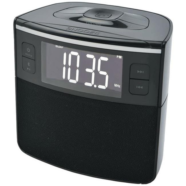Bluetooth Clock Radio With Auto Set Dual Alarm Usb Charging 44 Black Wish Bluetooth Clock Radio With Auto Set, Auto Alarm Clock