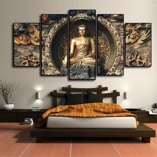 Framed Religious Buddha Buddhism Canvas Print Photo Wall Art Home Decor Pictures 