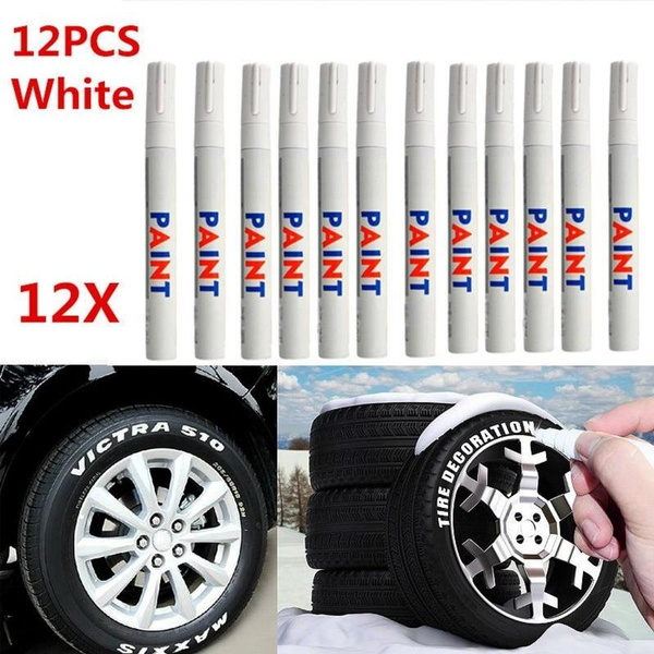12 Pcs Waterproof Permanent Rubber Pen Paint Marker Car Tyre Tire Tread Paint  Pen