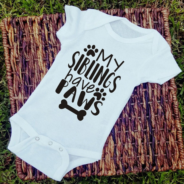 my sibling has paws onesie