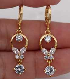 yellow gold, Dangle Earring, Jewelry, topazearring