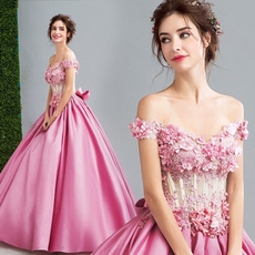 pink, gowns, Fashion, Beaded
