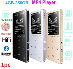 Mini Portable Walkman 4GB-256GB Bluetooth MP3 MP4 Player Fashion Touch Key Music Player 1.8" Screen Video Movie FM Radio Player