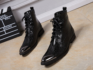 ankle boots, workboot, leather, pointedtoeboot