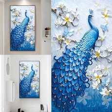 peacock, DIAMOND, Wall Art, Home Decor