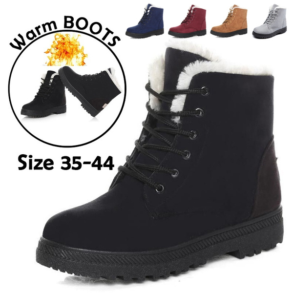 Women Snow Boots Casual Shoes Winter Warm Boots Round Toe Boots Plus ...