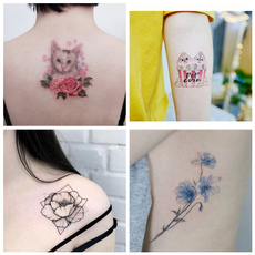 tattoo, Flowers, flowertattoo, Waterproof