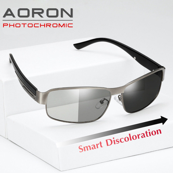 polarized photochromic sunglasses men's uv400 driving transition lens sunglasses