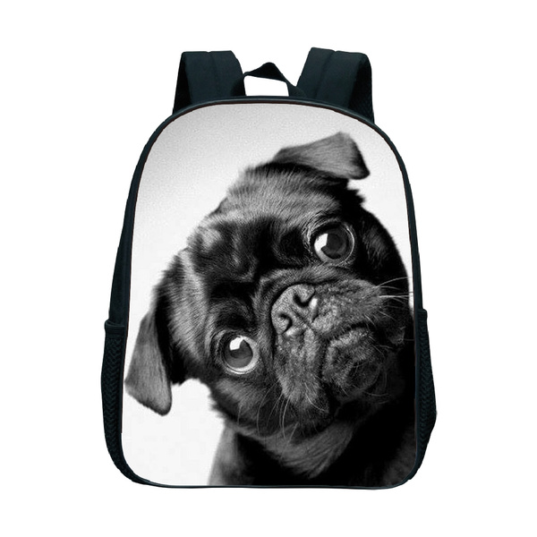 black pug backpack
