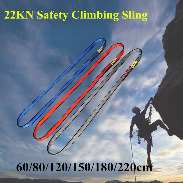 22KN Nylon Strap Rope Sling Belt Runner Webbing Rock Climbing Cavings Rappelling 