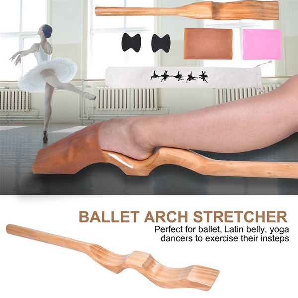 Wooden Ballet Foot Stretcher Stretch Arch Enhancer Elastic Band Dance Gym Gift 