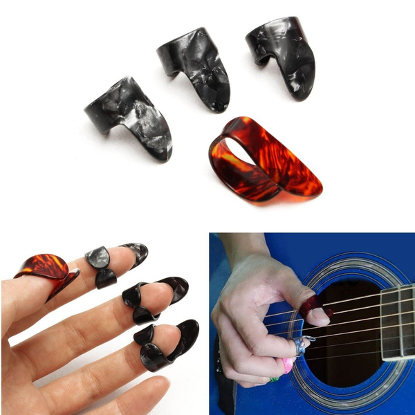 5 Pcs Pipa Nails Guitar Plectrum Rubber Finger Tips Office Dial