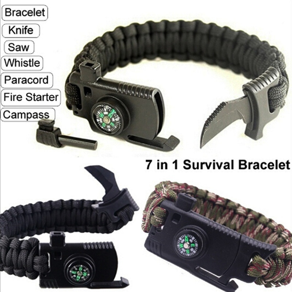 Bs Spy Survival Tool Cord Paracord Bracelet With Compass Gear Fire Starter  and Knife Men  Women Price in India  Buy Bs Spy Survival Tool Cord Paracord  Bracelet With Compass Gear