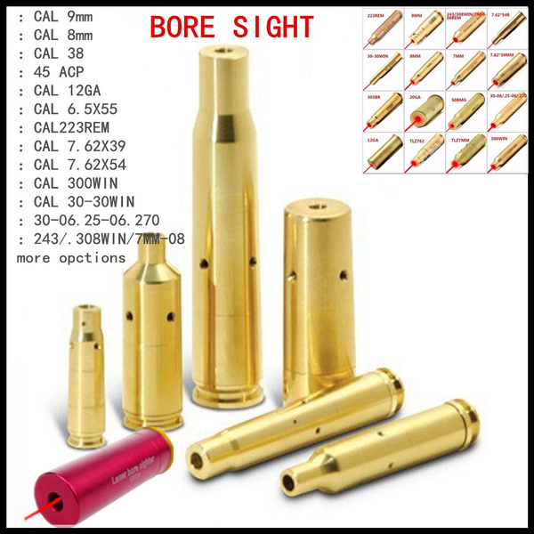 Red Laser CAL.45ACP/.45 Brass Bore Sighter Cartridge Boresight For Hunting 