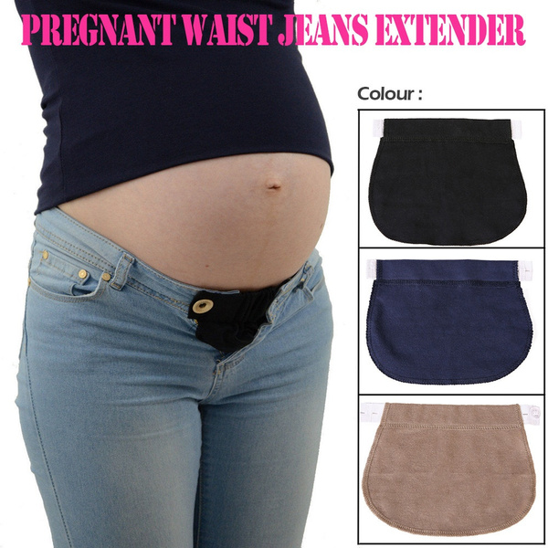 5//10PC Pantalón Cintura Elástica Pantalones De Maternidad Jeans Botón de la cintura extender