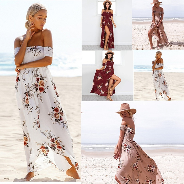 Vestido De Vacaciones En La Playa Con Estampado De Verano Pa Vestido De Vacaciones En La Playa Con Estampado De Verano Pa