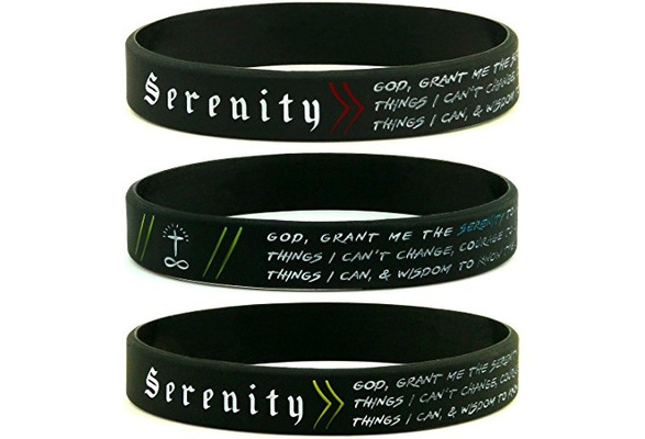 serenity prayer silicone bracelet