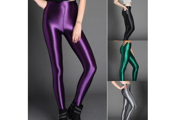 NEW American Style Apparel Shiny High Waisted Stretchy Disco Pants Leggings