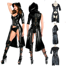 gowns, Goth, fauxleathercostume, Halloween Costume