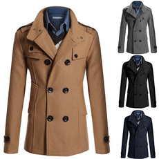 casual coat, woolen coat, Fashion, woolen