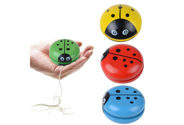 Wooden Ladybird Shaped Yo-Yo Kids Children Educational Toy Gi*SG