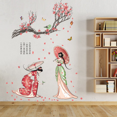 butterfly, Flowers, art, Chinese