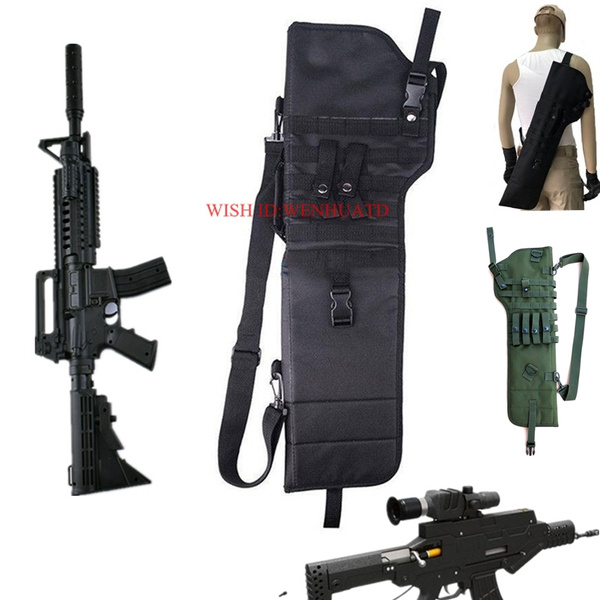 Tactical Black Rifle Scabbard Military Gun Holster Assault Shotgun Carrier Bag 