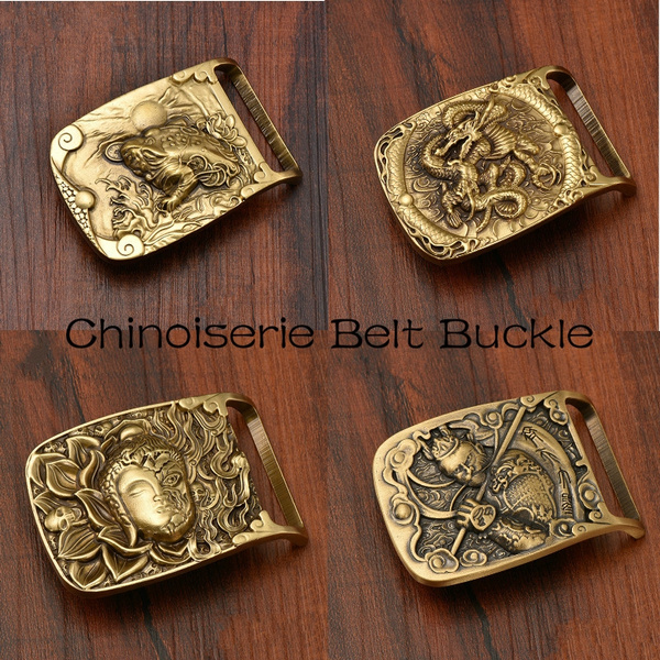 Mens Solid Brass Belt Buckle 