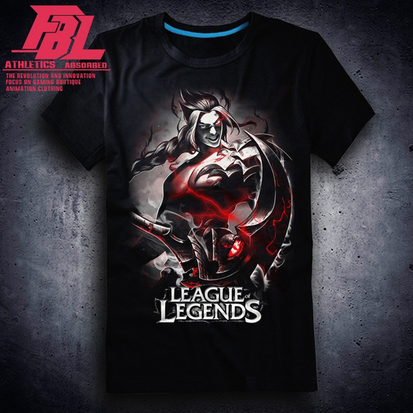 Shieda Kayn The Shadow Reaper League of Legends LOL Mens Fashion T-Shirt  Punk Rock Short Sleeve T Shirts Casual Summer Dress Funny Printed Tops