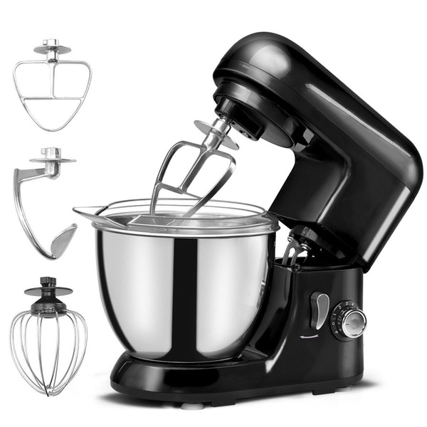 4.3 qt 550 W Tilt-Head Stainless Steel Bowl Electric Food Stand Mixer, Black