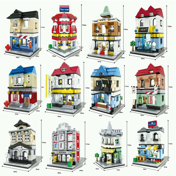 Double Deck Mini Streetscape Children's Building Blocks Toys | Wish