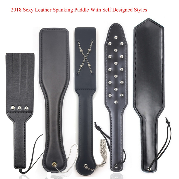 2018 Premium Leather Spanking Paddle For Spanking Sex Toys Flirting Paddle  Tickler