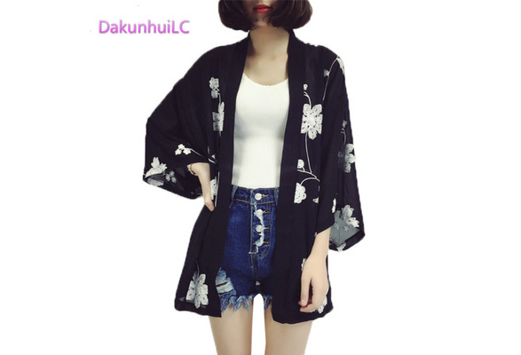 black chiffon cardigan