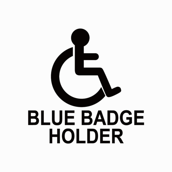 BLUE BADGE HOLDER Disabled Car Sticker Car Window Adhesive Vinyl