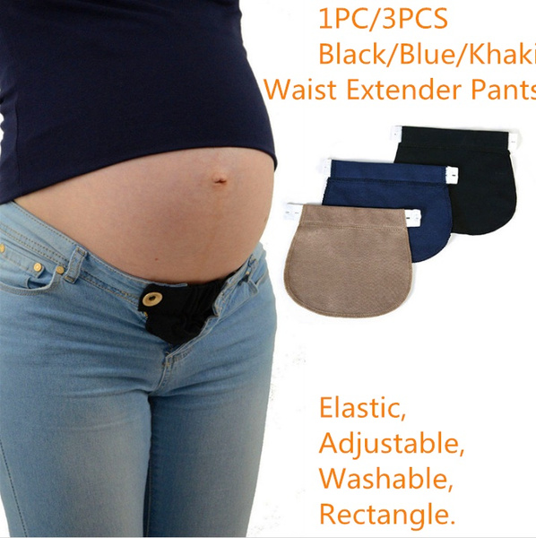 3 Color Maternity Pregnancy Trousers Waistband Belt Adjustable Elastic  Waist Extender Extended Buckle Easy Fit Buttons Waist Extenders