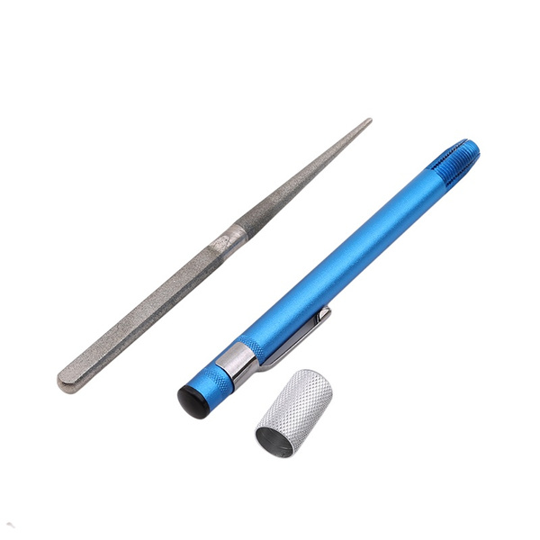 Outdoor Tool Pen Shaped Knife Sharpener Fishing Hook Pen Pencil Sharpener  Outdoor Sharpening Tool