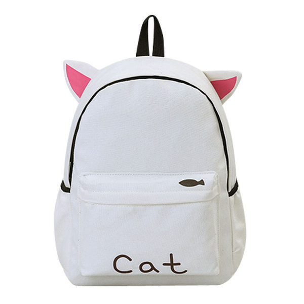 Girl Backpack zipper Cute Cat Orso Coniglio Desingn Donne zaino Canvas  adolescente ragazze Scuola Zaino Mochila Feminina 13.6L | Wish