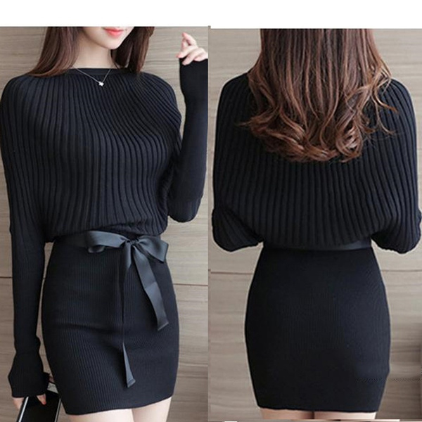 belt jumper dress