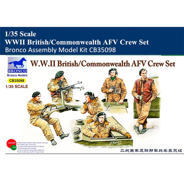 Bronco CB35098 1/35 Scale WWII British/Commonwealth AFV Crew Set ...