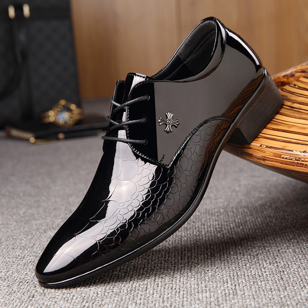 Men's Business Pointed Toe Formal Shoes Dress Shoes Fashion Wedding Office Shoes  Suit Leather Shoes Big Size Chaussures Pour Hommes | Wish