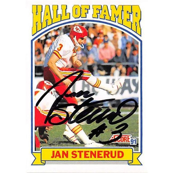 Schwartz Sports Memorabilia STE08P301 Jan Stenerud Signed Kansas City  Chiefs Kickoff 8 x 10 in. Photo with HOF91