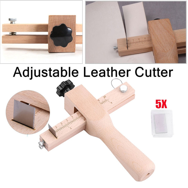 Leather Strip and Strap Cutter Maker Cutting Handcraft Tool with 5 Blades