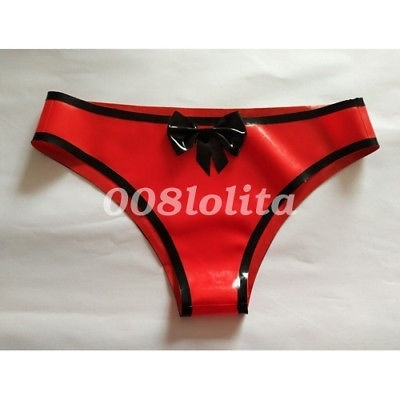 Latex Panties Black Erotic Underwear Briefs for Women Latex Rubber