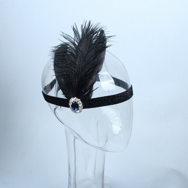 1920s Headpiece Flapper Headband Headdress Vintage Prom