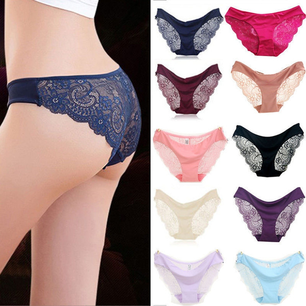 Women Lace Panties Seamless Cotton Panty Hollow Briefs Underwear