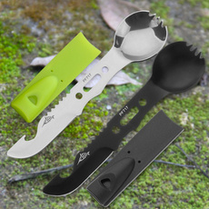 New Portable Outdoor Camping Picnic Stainless Steel Multi-function Fork Spoon Knife Tableware Ultralight Titanium Spork KP