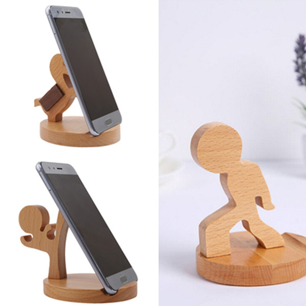 Cell Phone Stand Bamboo Wood Iphone, Wooden Mobile Phone Holder
